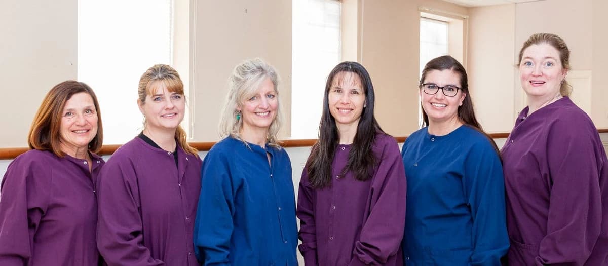 The team welcoming families at Peterborough Family Dental