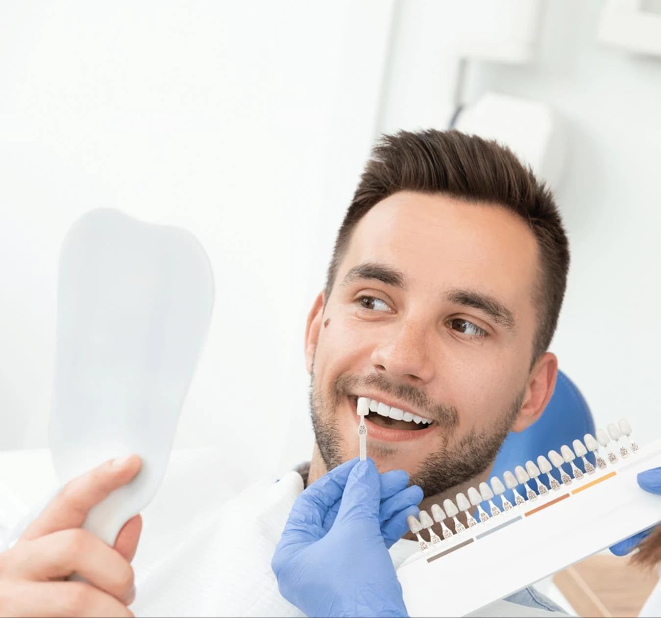 Shade assessment before teeth whitening