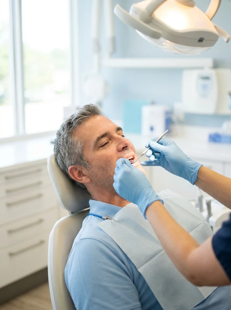 A patient smiling confidently after a single-tooth implant at Peterborough Family Dental