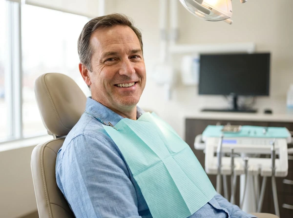 Patient receiving comfortable root canal treatment
