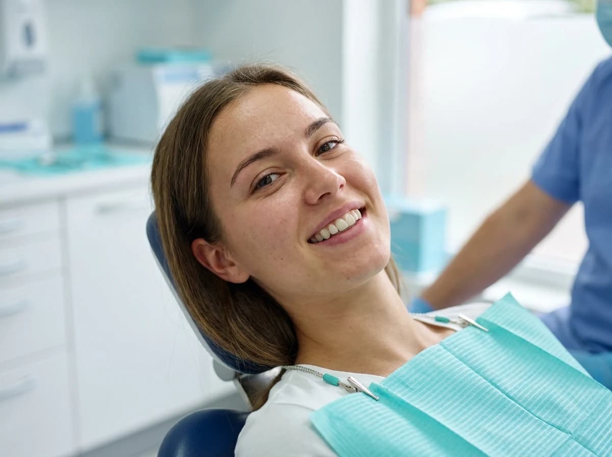 Dentist performing a tooth-colored filling at Peterborough Family Dental