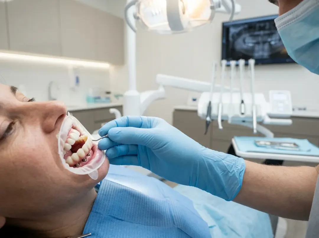 Patient receiving temporary arch fitting