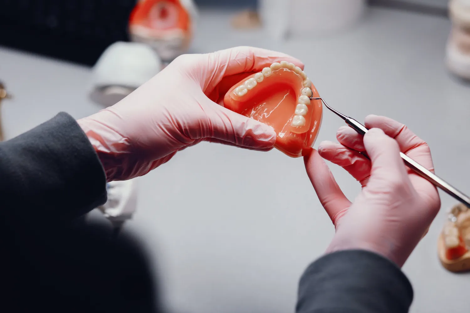 A natural-looking smile restored with dentures