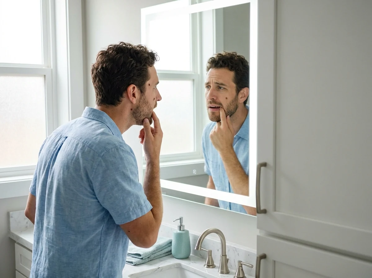 Dentist examining a patient who may need a filling